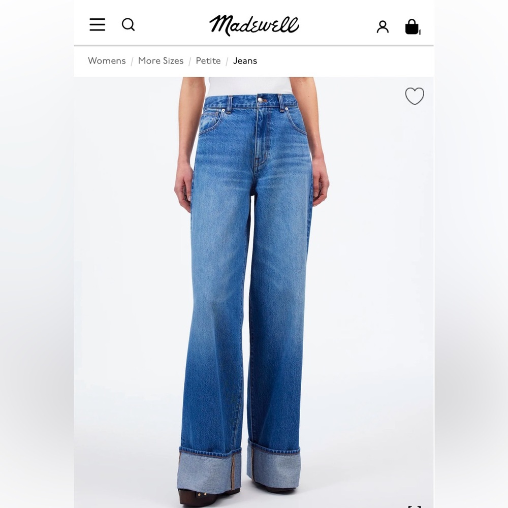 Madewell Petite Superwide-Leg Jeans in Fannin Wash